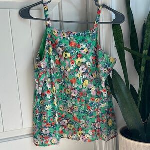 Maeve Floral Green Multi-Color Tank